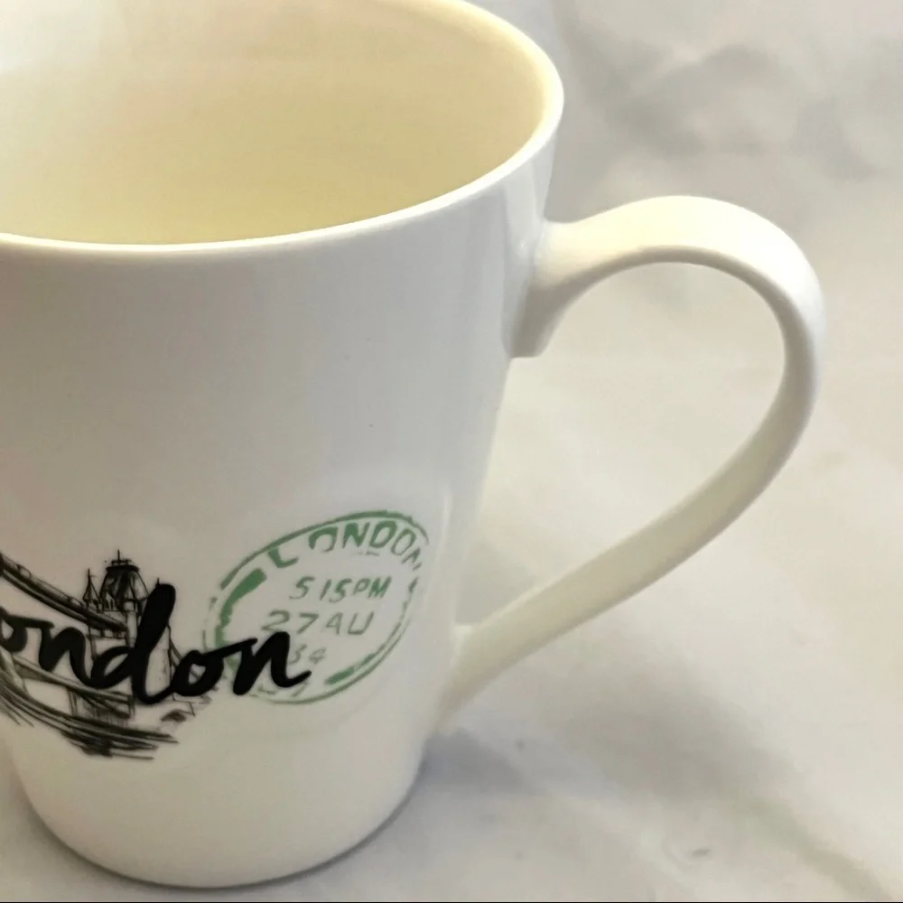 Souvenir Coffee Tea Mug Cup 3D Raised Graphic London Bridge Passport Stamp